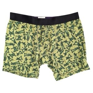 MeUndies Mens‎ Medium Green Army Men Modal Boxer Briefs NWOT